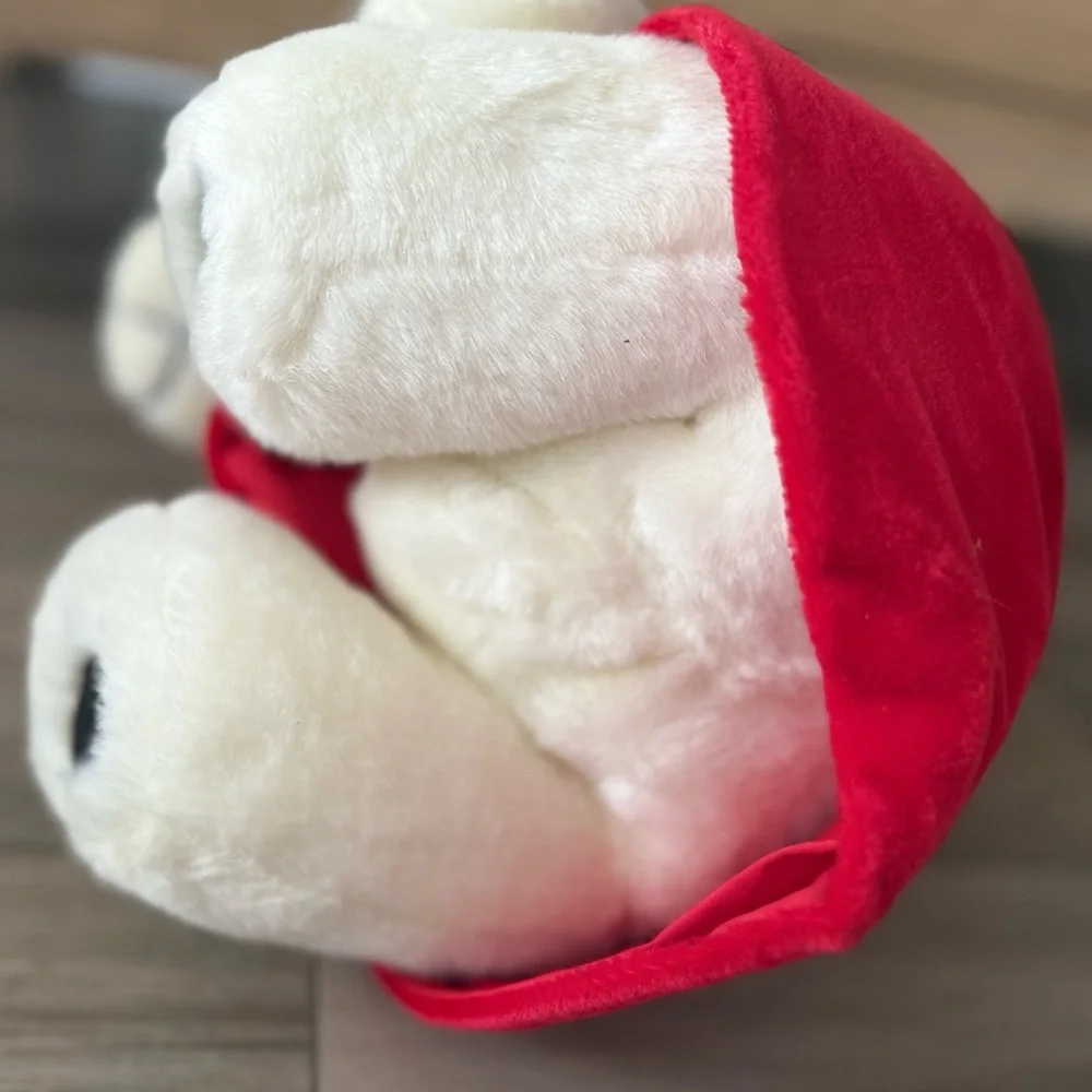 Coca Cola Plush White Bear with Red Vest - Picture 6 of 6